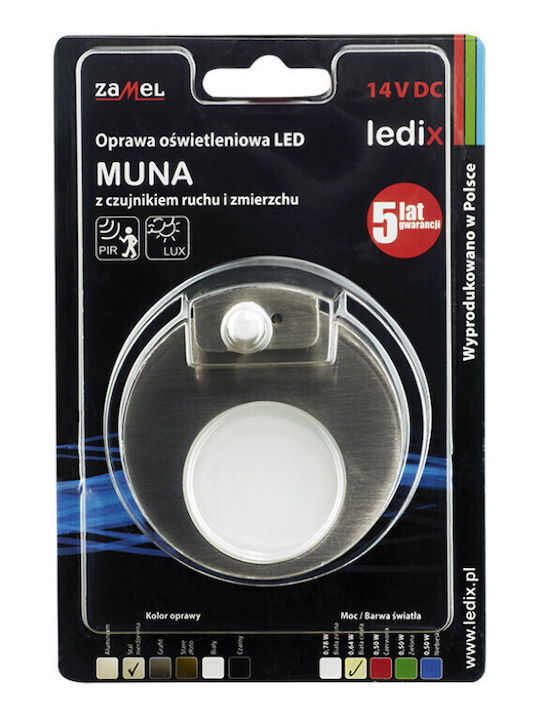 Zamel Επιτοίχιο Εξωτερικό Φωτιστικό LED 7W με Θερμό Λευκό Φως 6εκ.