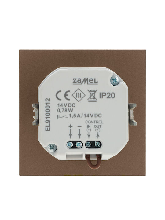Zamel Wandmontierte Außenleuchte LED IP20 0.78W mit Natürliches Weiß Licht 73x73x16εκ.
