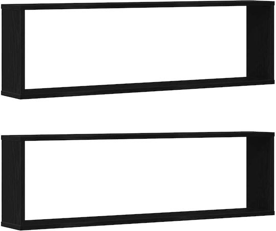 Regale Wand 862058 2Stück 100x15x30εκ. Black Oak Regale Wand 862058 2Stück 100x15x30εκ. Black Oak