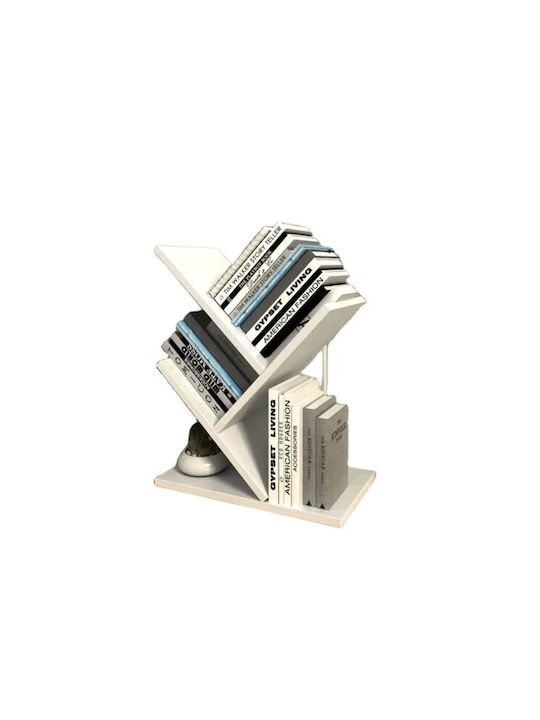 Bibliotecă Albă 30x16x40 cm