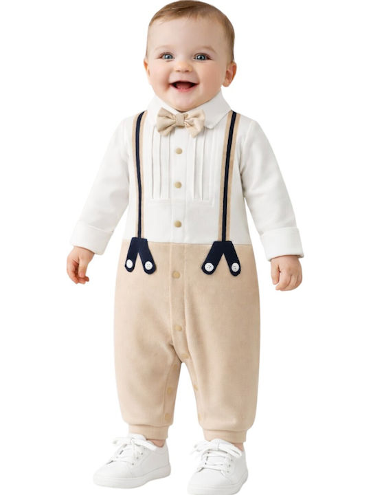 TakTakBaby Beige/White Baby Bodysuit