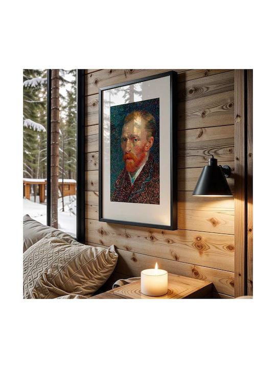 Poster Van Gogh' S Portrait Art112 50cm X 70cm Μαύρη Ξύλινη Κορνίζα