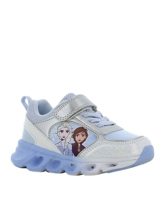Frozen Kids Anatomic Sneakers with Hoop & Loop Closure and Lights Multicolour