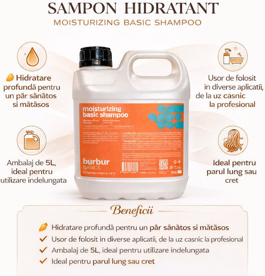 Burbur Șampon Hidratant Pentru Câini și Pisici 5L