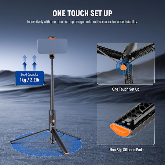 Neewer PA992 Selfie Stick Cell Phone Tripod Black