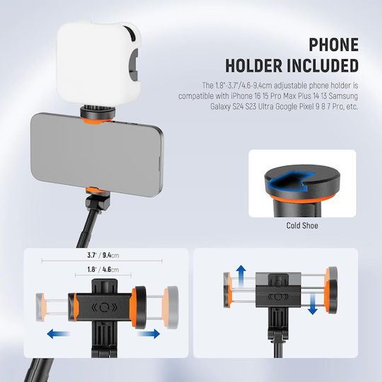Neewer PA992 Selfie Stick Cell Phone Tripod Black
