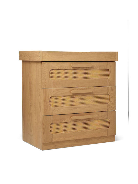 Baby Dresser with 3 Drawers Brown 85x55.5x86.8cm