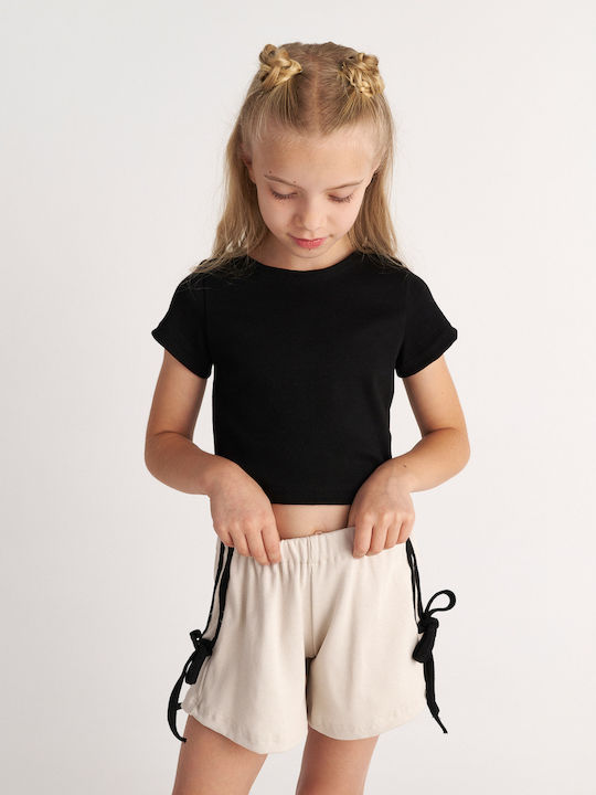 Kids Set with Shorts Summer 2pcs Black