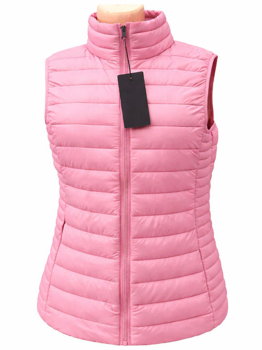 Damen Jacken Ärmelloses Winter Rosa