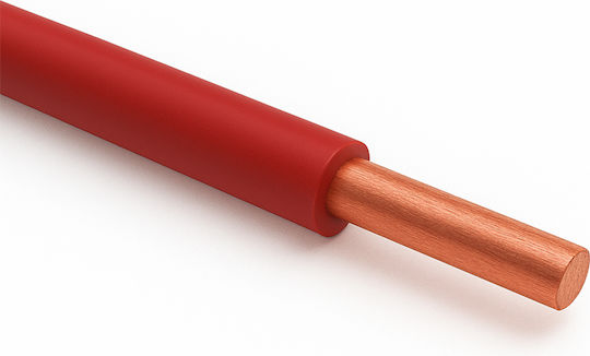 Electrical Cable Nya H07v-u 1x1.5mm² Red Single Core Top Coil 100m