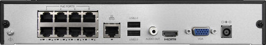BCS BCS-P-NVR0801-4KE-8P-III NVR Recorder 8 Channels with 4K Resolution