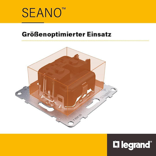 TV-R-SAT Enddose Mechanismus Aluminium Seano 765269 Legrand 765269