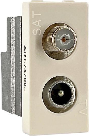 Geyer TV and Satellite Antenna Socket Aerial in White color 747802S