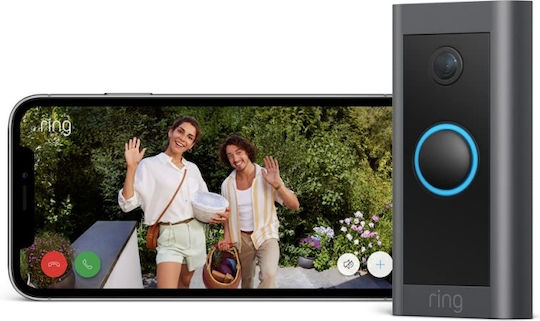 Ring Video Doorbell Wired Ασύρματο Κουδούνι Πόρτας Συμβατό με Alexa Μαύρο