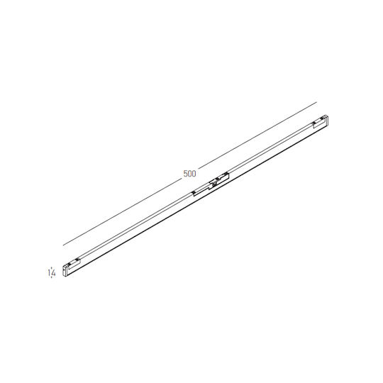 Zambelis Lights LED Lumina liniară Lumină Plafon 8W Alb cald L50xL1.4cm