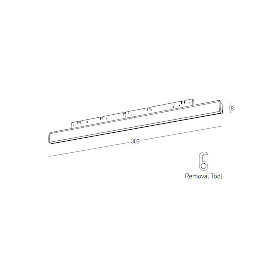 Zambelis Lights LED Lumina liniară Lumină Plafon 6W Alb cald L30.3xL1.8xÎ1cm