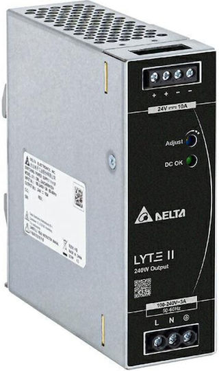 Тръбнохранителен блок с изход 24V и мощност 240W 10Спецификация