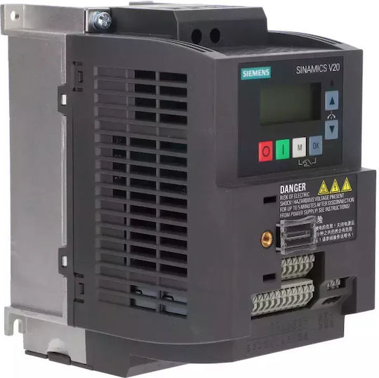 Siemens Sinamics V20 Ρυθμιστής Στροφών Basic Converter 1.5KW Unfiltered 1.5kW 6SL32105BB215UV1