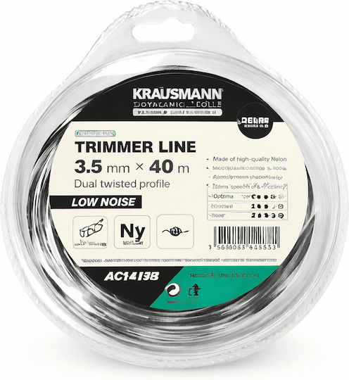 Krausmann Twist Brush Cutter Trimmer Line 3.5mm 40m AC14206