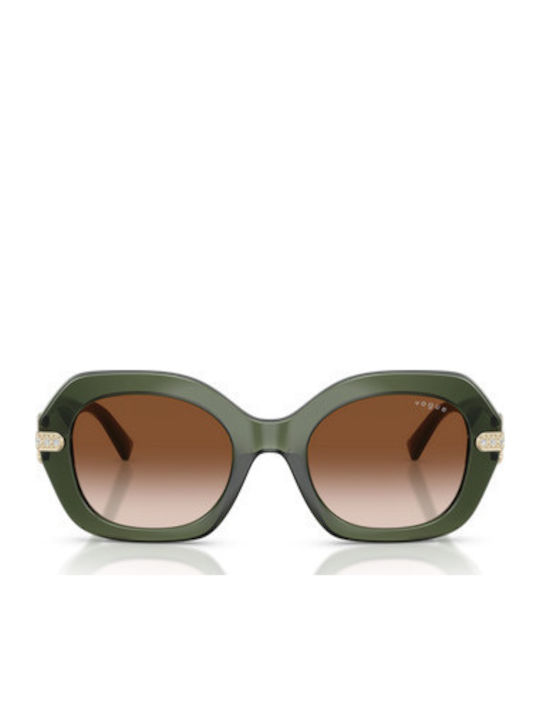 Vogue Unisex Sunglasses With Green Horn-Rimmed Frame And Grey Lens VO5706SB 328713
