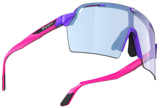 Rudy Project Cycling Glasses with Pink Frame and Multicolour Lenses
