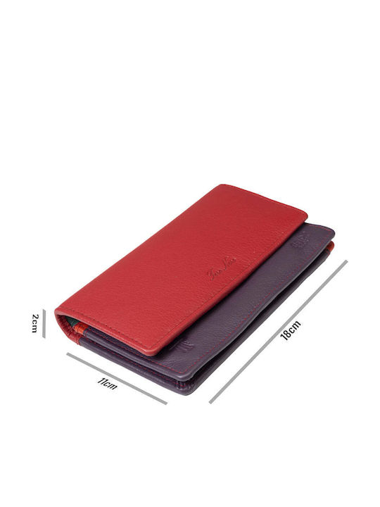 Малък Дамски Кожен Портфейл с RFID Червен