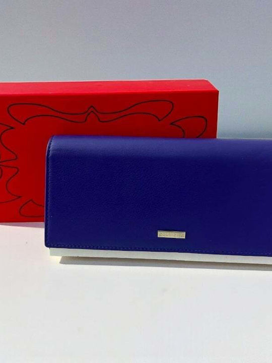 Leder Damenbrieftasche Blau