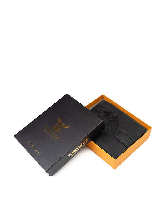 Кожен Мъжки Портфейл За Карти С RFID Черен