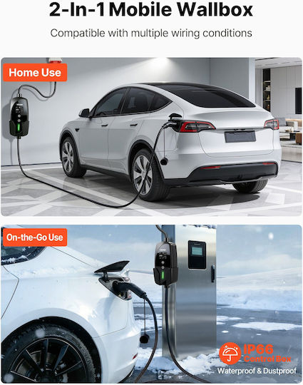 Vevor Portable Three-Phase Charging Station 11kW with Built-in Cable Type 2 (OGBXCDQPM11KC6E73001V2)