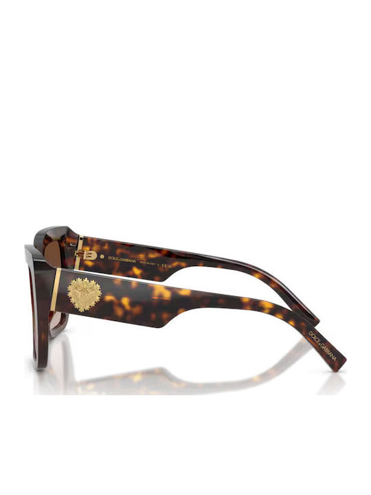 Dolce & Gabbana Sonnenbrillen Gold mit Horn umrandetem Rahmen