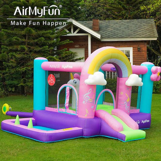 Fun Baby Inflatable Bouncer with Trampoline and Slide for 4-6 Years