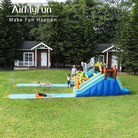 Fun Baby Aufblasbares Jungle mit Trampolin & Rutsche für 6+ Jahre