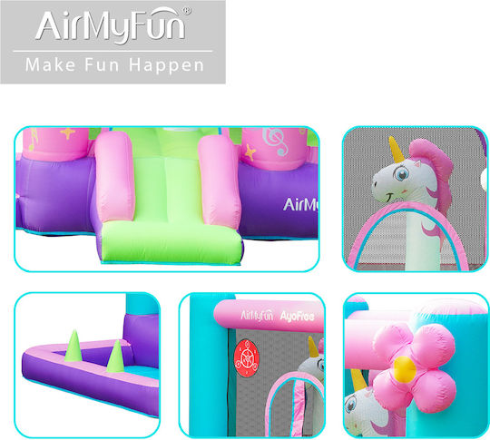 Fun Baby Inflatable Bouncer with Trampoline and Slide for 4-6 Years