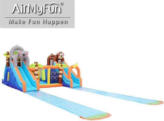 Fun Baby Aufblasbares Jungle mit Trampolin & Rutsche für 6+ Jahre