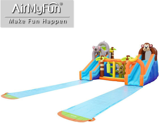 Fun Baby Aufblasbares Jungle mit Trampolin & Rutsche für 6+ Jahre