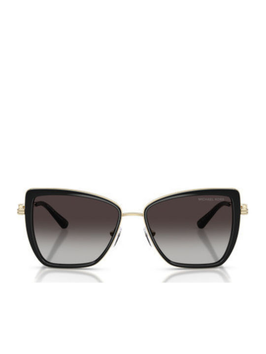 Michael Kors Sea Island Unisex Sunglasses with Black Metallic Frame and Black Lens MK1178 30058G