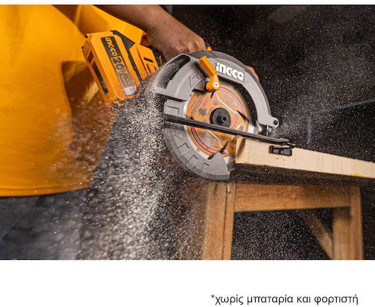 Ingco Circular Saw Brushless 20V Solo with Dust Extraction System