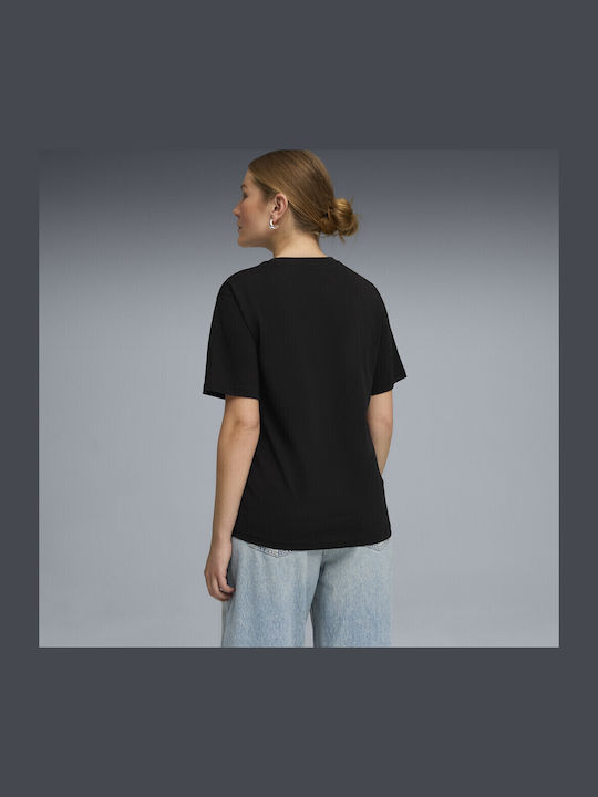 Bluza Damă Bumbac Mâneci Scurte Neagră