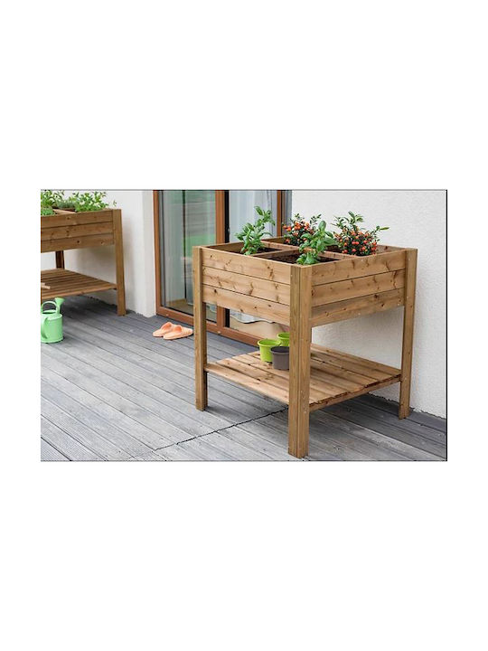 Woodware Ζαρντινιέρα Ξύλινη Καφέ 80x80x88εκ.