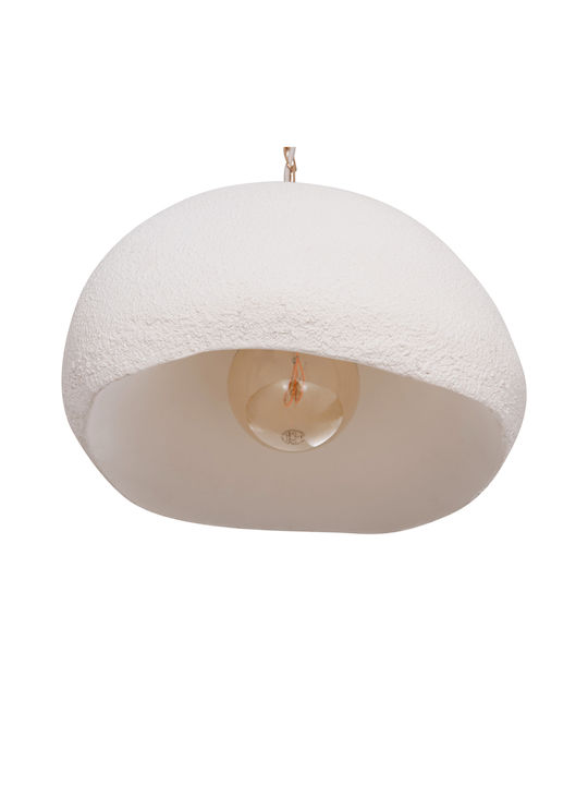 HomeMarkt White Hanging Ceiling Light with E27 Socket 44.5x38.5x29cm