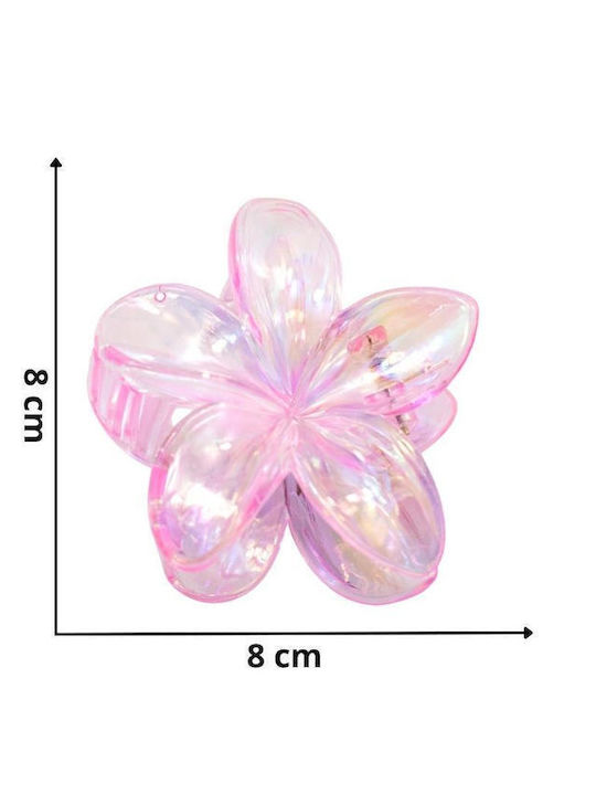 Kids Hair Clasp Flower In Pink Colour