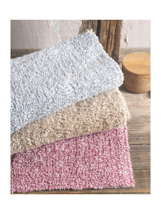 Rythmos Covoraș de Baie Bumbac 120-199-204 Alb-Gri 50x80cm