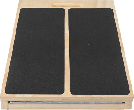 Platformă de Antrenament pentru Stretching Zola Reglaj pe 5 Niveluri 15-35° Antiderapantă Suportă 150 Kg Plan de Antrenament Mânere de Transport Lemn 39 X 30 X 14.5-30 Cm