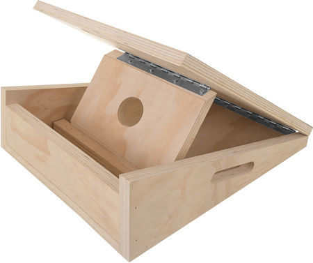 Platformă de Antrenament pentru Stretching Zola Reglaj pe 5 Niveluri 15-35° Antiderapantă Suportă 150 Kg Plan de Antrenament Mânere de Transport Lemn 39 X 30 X 14.5-30 Cm