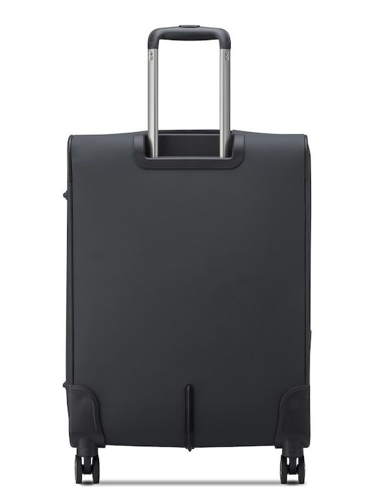 Delsey Nolwenn Medium Fabric Suitcase Grey With 4 Wheels Height 66cm