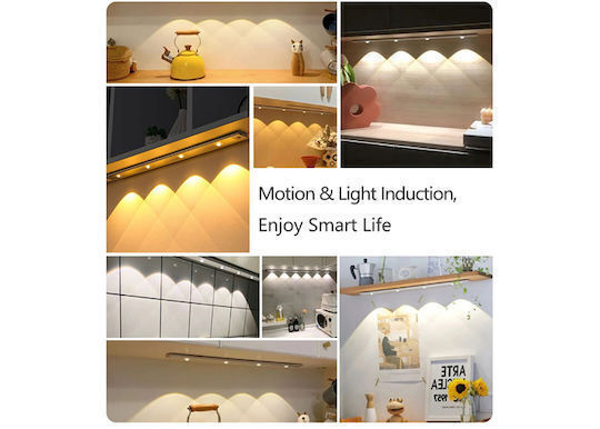 SPV Rechargeable LED Closet Light with Battery Power Motion Sensor and Placement Sticker