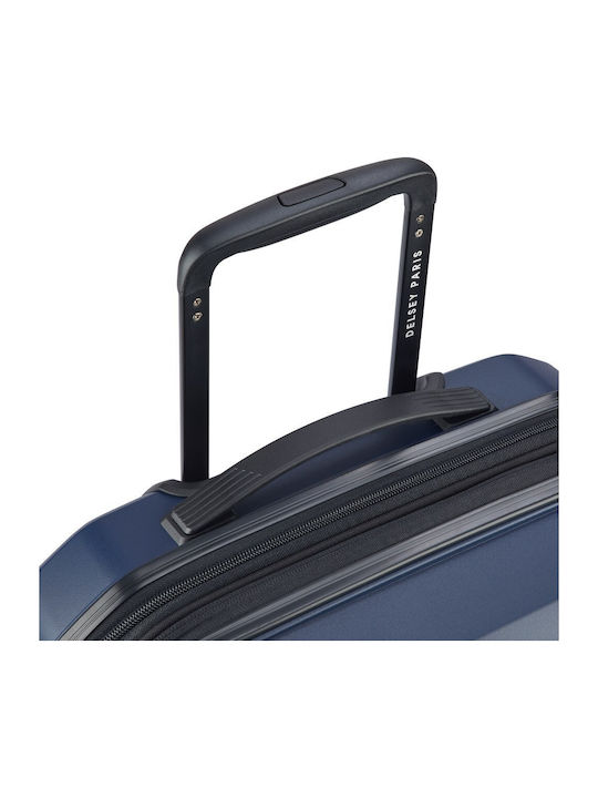 Delsey Anvers Cabin Hard Suitcase Navy With 4 Wheels Height 55cm