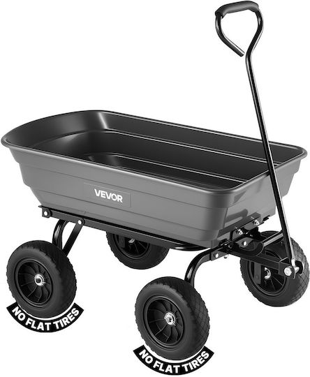 Dump Garden Cart Plastic with Maximum Load Capacity 272kg