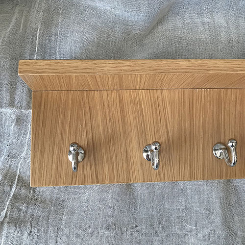 Wooden Wall Hanger with 5 Hooks 45x14x7cm Wooden Wall Hanger with 5 Hooks 45x14x7cm