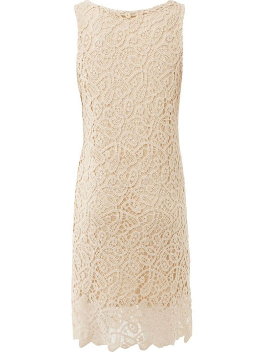 Summer Midi Dress for Wedding - Christening Light Sand